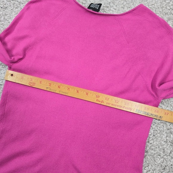 Vintage Eileen Fisher Sweater Womens Small Pink Long Sleeve Pullover Stretch - Picture 8 of 11